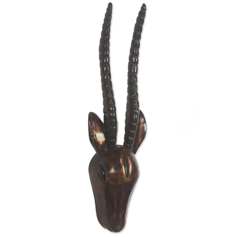 Novica Handmade Antelope Head Ii African Wood Mask