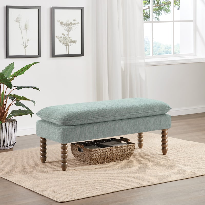 Selina Pillow Top Bench - Mist
