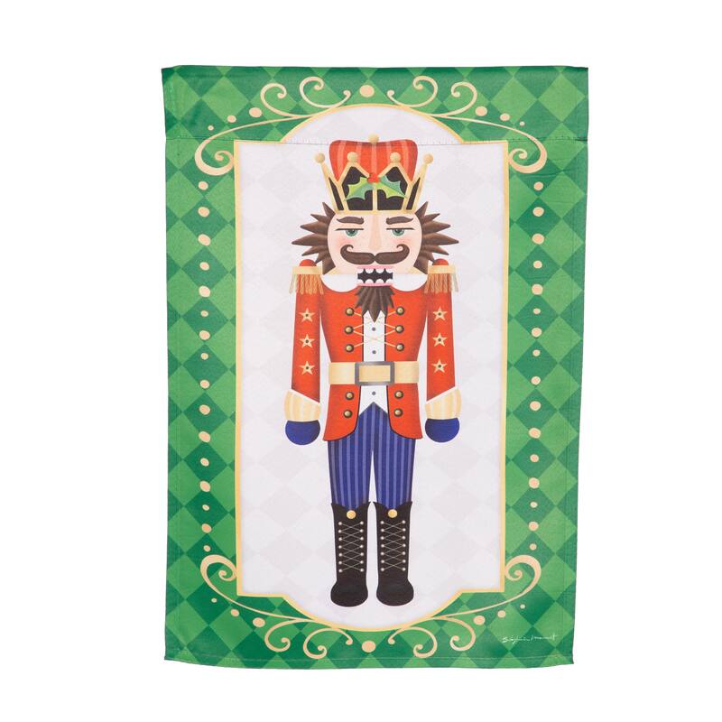 12.5 in. x 18 in. Trio Nutcracker Reversible Suede Garden Flag - Multicolor - 12.5 in x 18 in