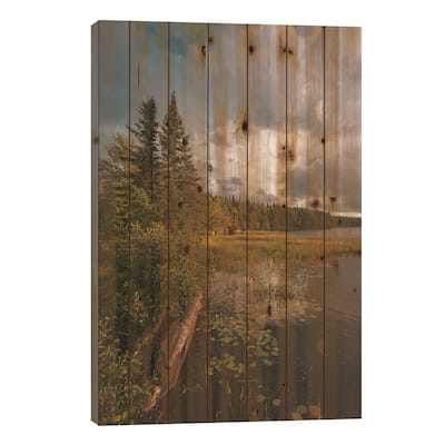 Horseshoe Lake Print On Wood by Jon Bilous - Multi-Color