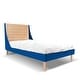 preview thumbnail 3 of 15, Taylor & Olive Gilia Wood Full Panel Bed Maple Finish - Pacific Blue