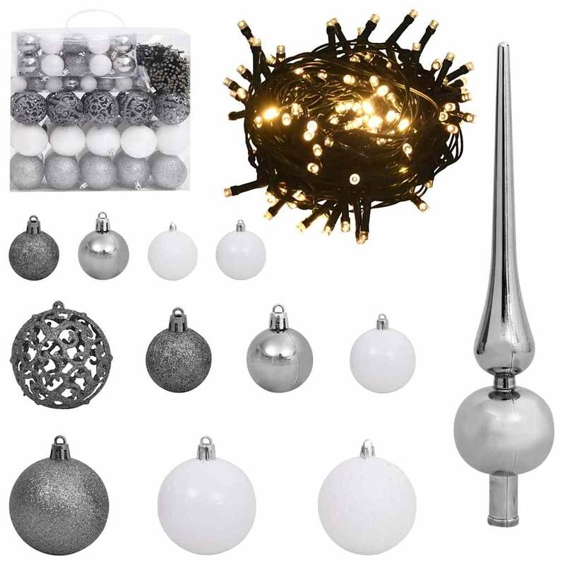 vidaXL Artificial Christmas Tree White 59.1" PVC