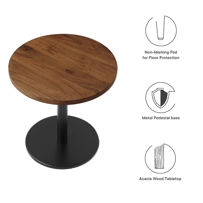 Viva Round White Marble Side Table