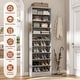 preview thumbnail 2 of 4, Freestanding 10-Tier Shoe Storage Cabinet,Narrow Wood Shoe Rack Shoe Organizer,Sturdy Closet Organizer Open Display Cabinet