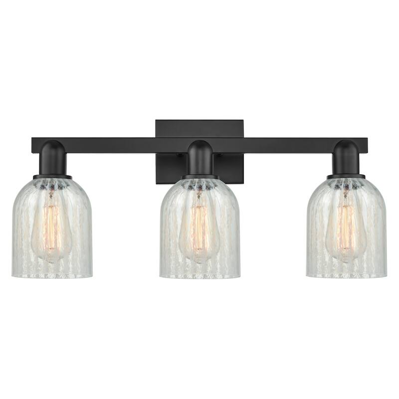 Innovations Lighting 716-3W-11-24 Caledonia Vanity Caledonia 3 Light - Matte Black / Mouchette