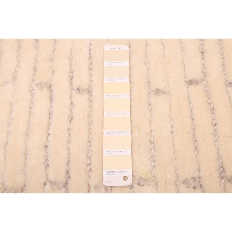 ECARPETGALLERY Hand-knotted Looma Cream Wool Rug - 8'0 x 9'10