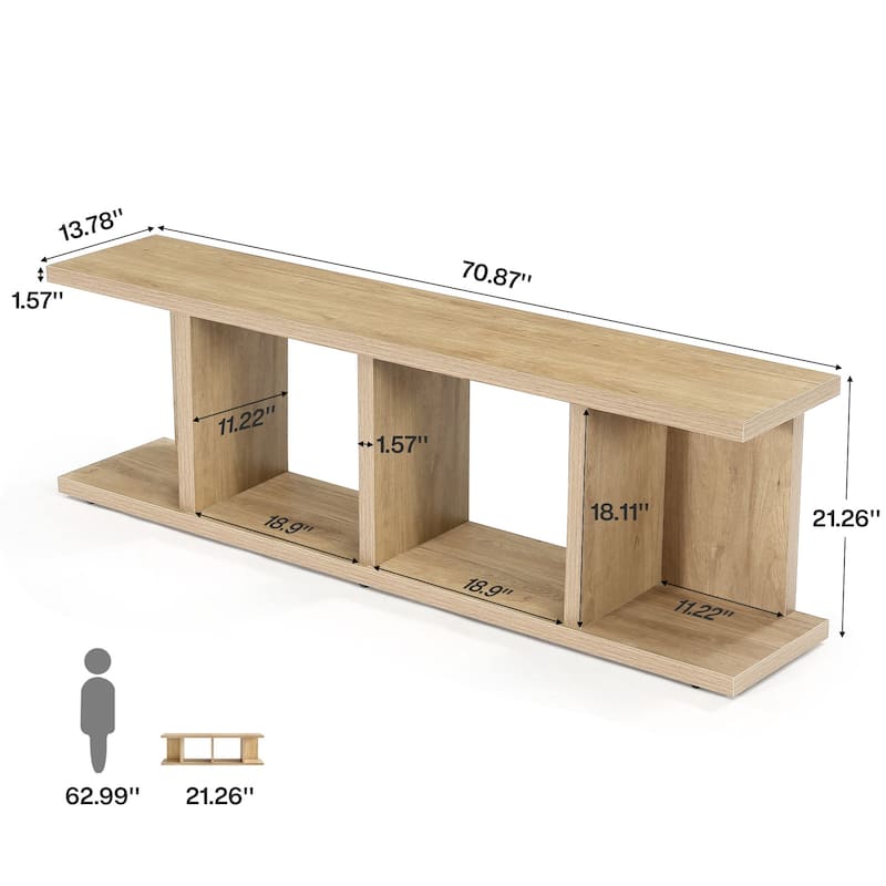 70.8 Inch Tv Stand With Storage For Tvs Up To 80"