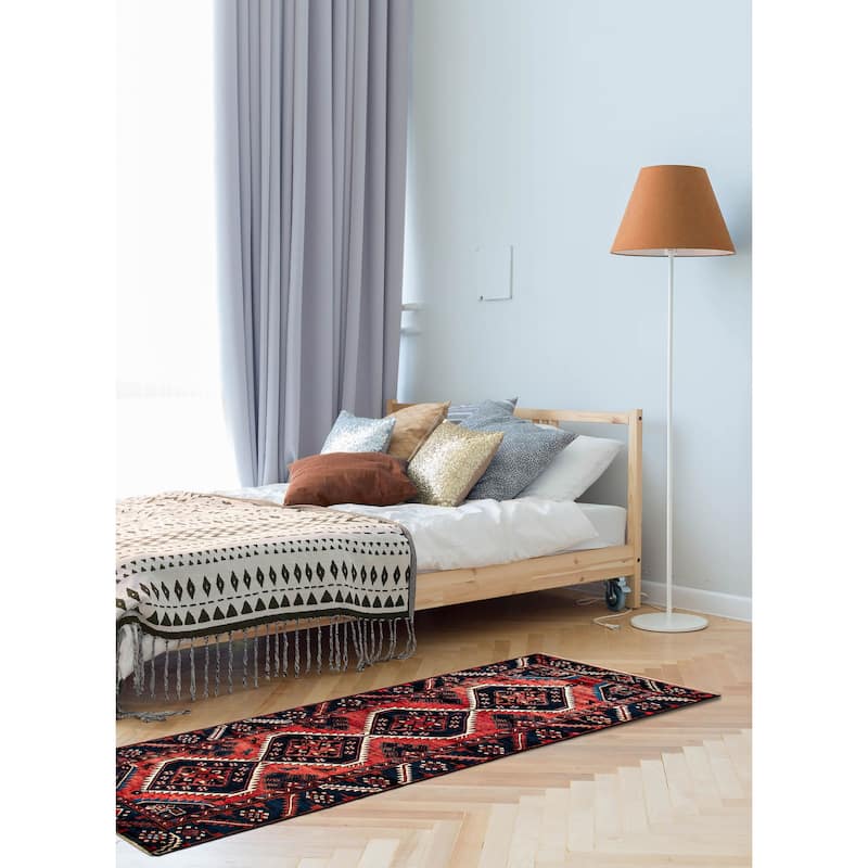 ECARPETGALLERY Hand-knotted Anadol Red Wool Rug - 3'3 x 9'8