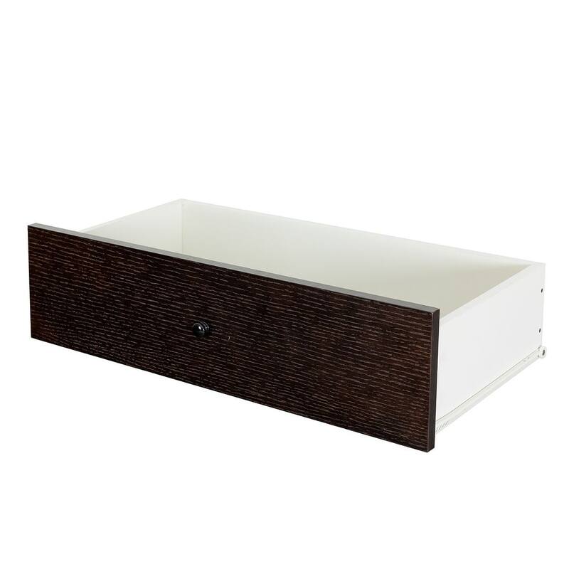 Modern Auburn Solid Wood Dresser Chest of Drawers with Retro Round Handle
