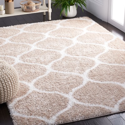 SAFAVIEH, Tahoe Shag Lisl Trellis 1.2-inch Thick Rug - 9' x 12'