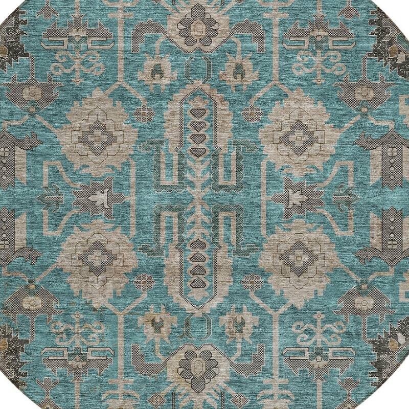 HomeRoots Oriental Traditional Rectangle Outdoor Rug