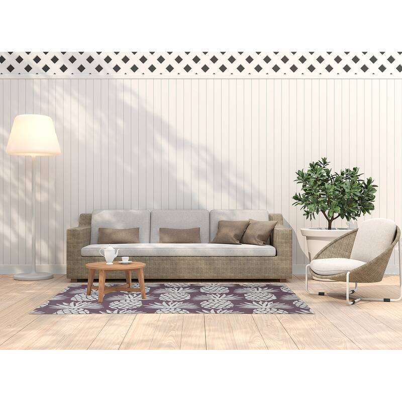 Pineapple Pattern Indoor/Outdoor Rug