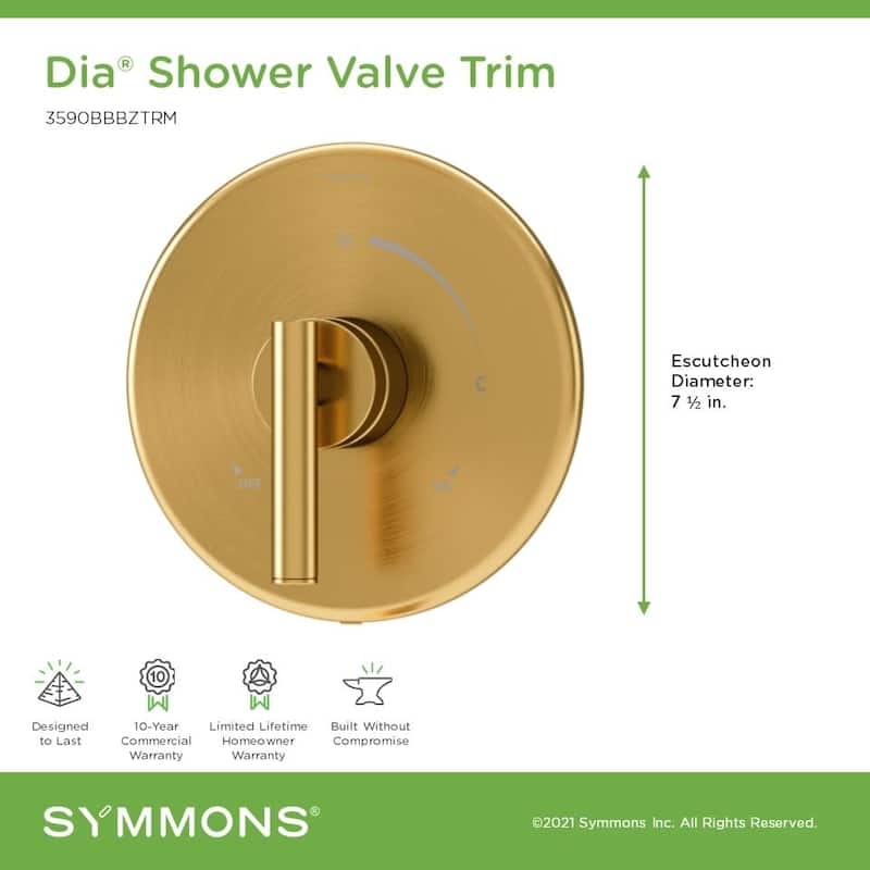Symmons 3590BTRM Dia Pressure Balanced Valve Trim Only with Single