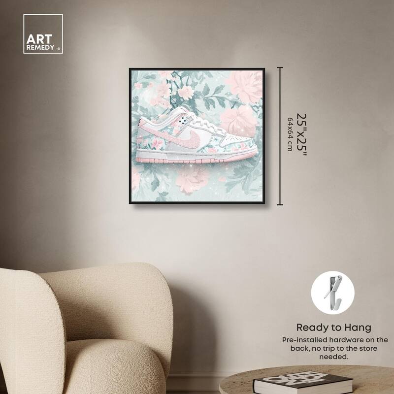 Dainty Floral Sneaker Canvas by Art Remedy