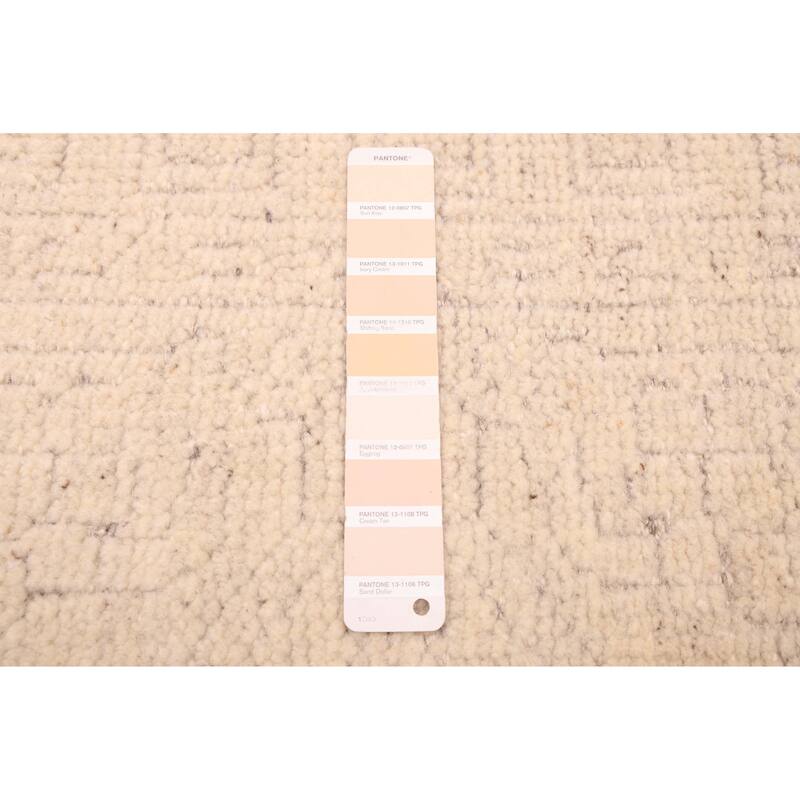 ECARPETGALLERY Hand-knotted Looma Cream Wool Rug - 8'1 x 10'2