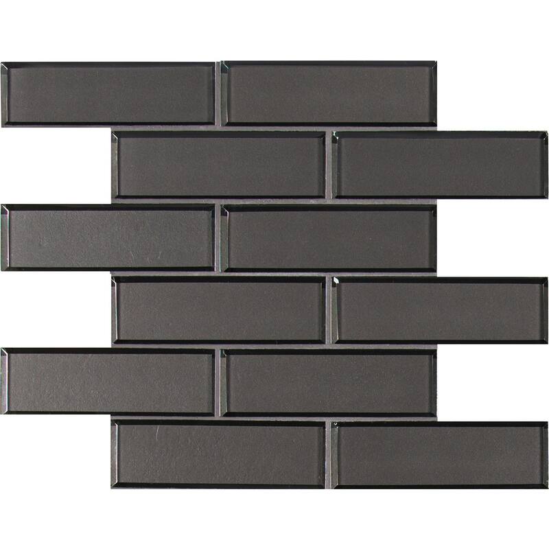Ackland AKM-G-RI2X6BSW-CA Rivella - 12" x 12" Glass Brick Wall Tile - - Platinum Gray