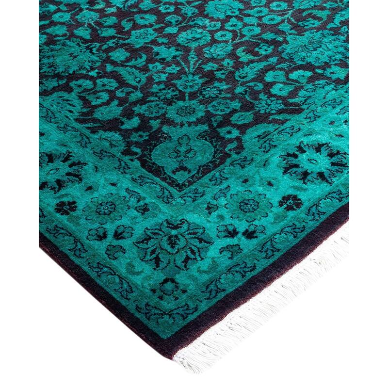 Fine Vibrance One-of-a-Kind Hand-Knotted Area Rug - Blue, 4' 2" x 6' 5" - 4' 2" x 6' 5"
