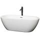 Option White / Polished Chrome Trim / Matte Black Faucet