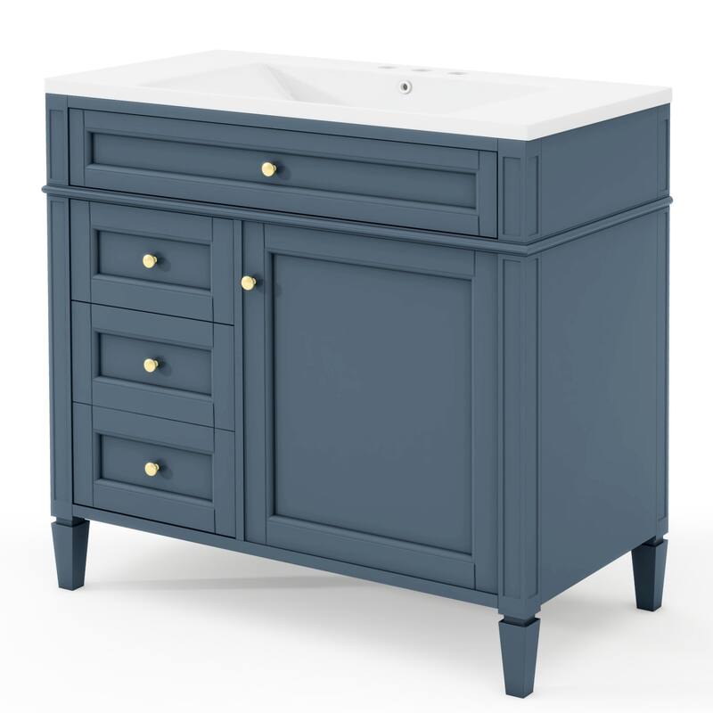 36"Wall Mounted Bathroom Vanity with Resin Sink