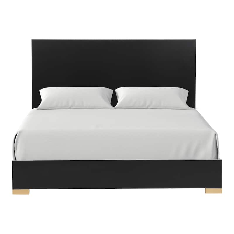 Furniture of America Kismet Modern 3-Piece Black Wood Platform Bedroom Set