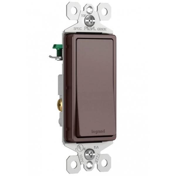 Legrand Tm870dbcc10 Radiant Single Pole Light Switch Dark Bronze
