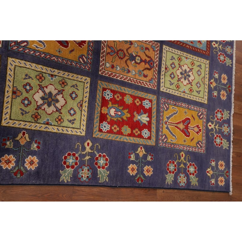 Garden Design Traditional Kazak Rug Hand-Knotted Wool Carpet - 4'1" x 6'4"