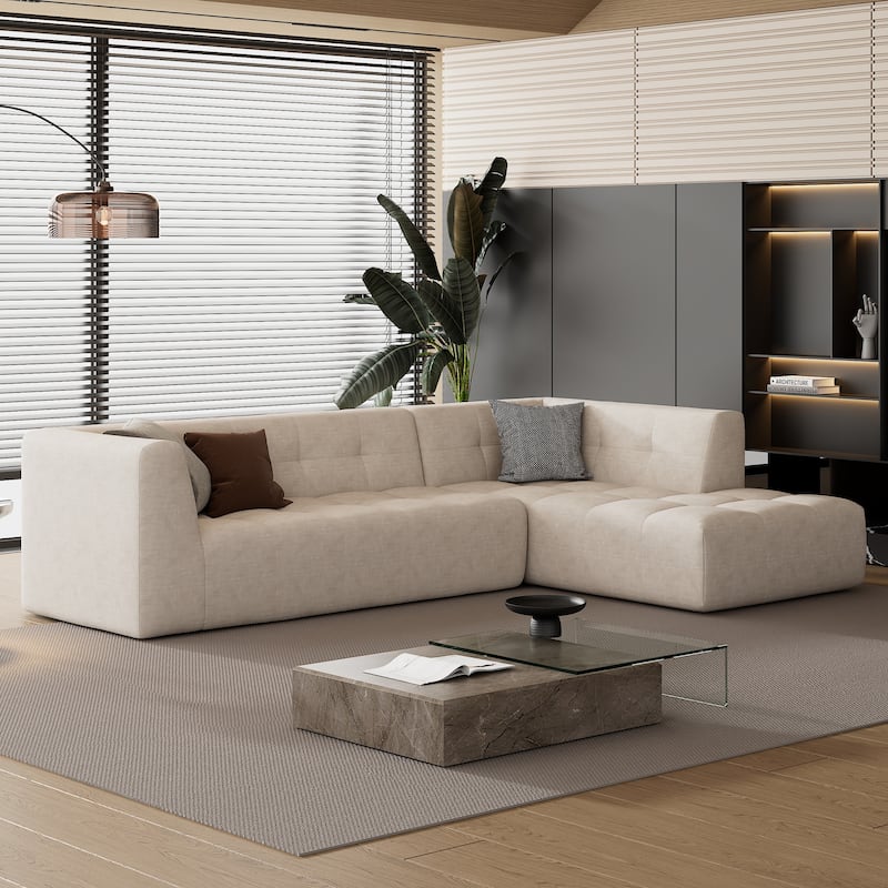 110.2*72.8" Modular Modular Combination Living Room Sofa Set, Modern Minimalist Sofa, Living Room Upholstered Sofa Bed, Bedroom,