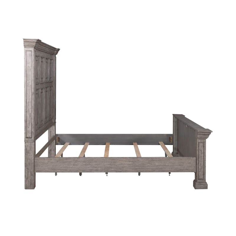 Liberty Furniture Big Valley Graystone Panel Bed, Dresser & Mirror, Chest - King or Queen