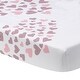 preview thumbnail 1 of 3, Lambs & Ivy Signature Heart to Heart Pink/White Fitted Crib Sheet