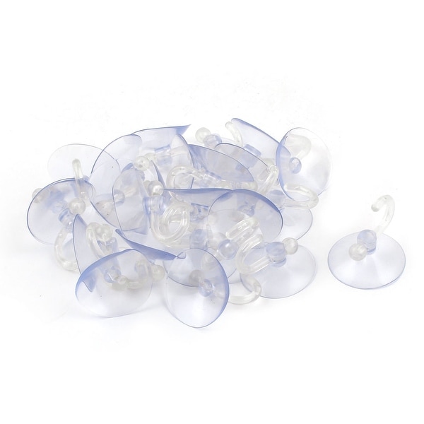 25pcs PVC Home Bathroom Clear Sucker Suction Cup Wall Hooks