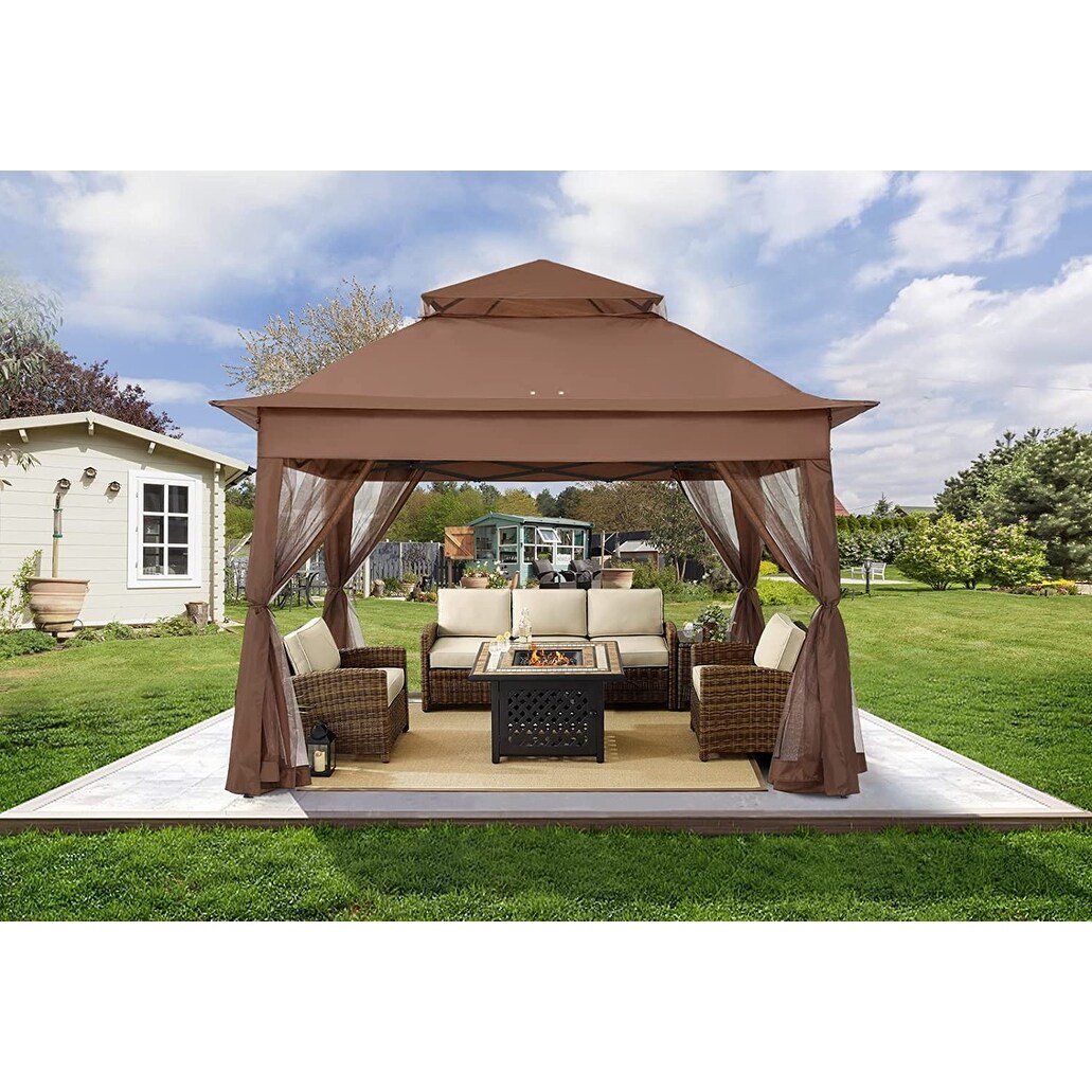11x11ft Easy Pop Up Gazebo Tent - Bed Bath & Beyond - 37888185