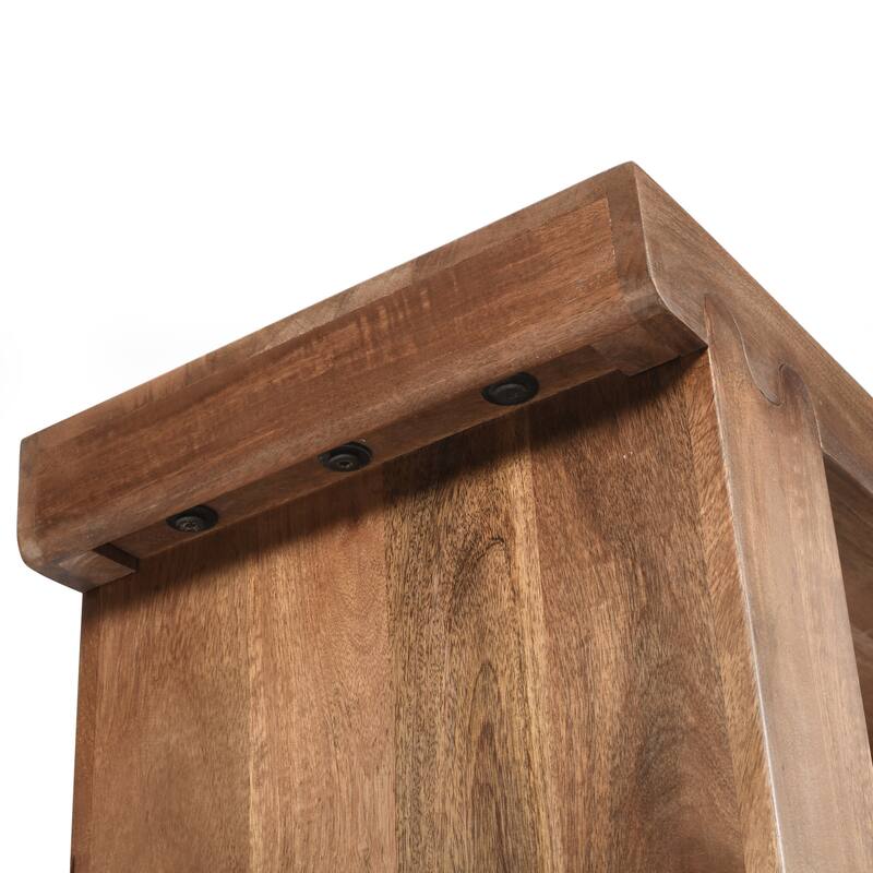 Console Table, Farmhouse Mango Wood Entryway Table, 45-Inch Thickened Sofa Table, Minimalist Narrow Console Table