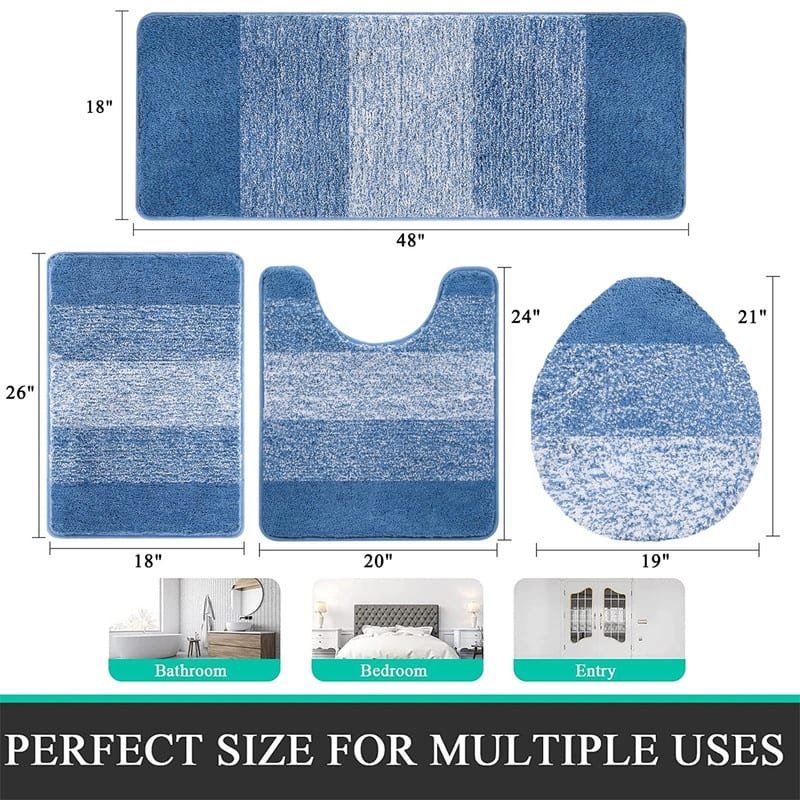 Bathroom Rugs Sets 4 Piece