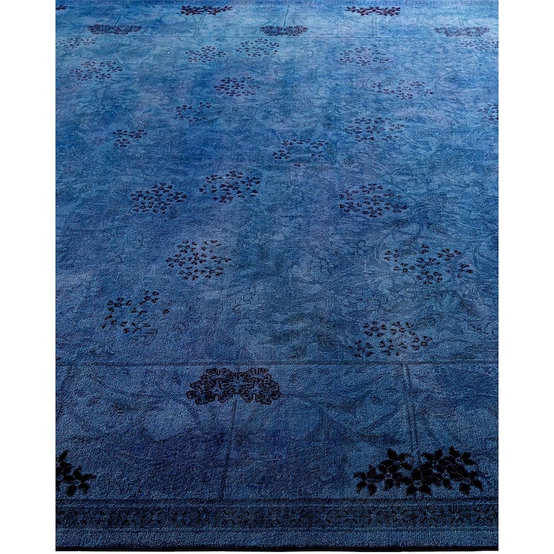 Contemporary Overdyed Wool Hand Knotted Area Rug - 8' 1" x 10' 1"
