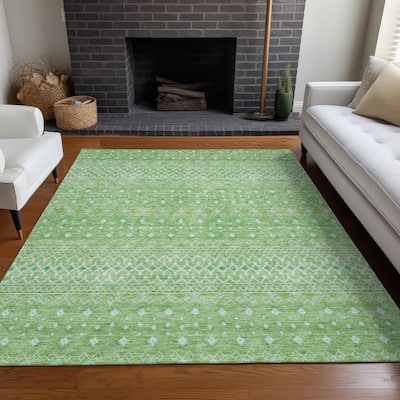 Machine Washable Indoor/ Outdoor Chantille Morrocan Boho Rug