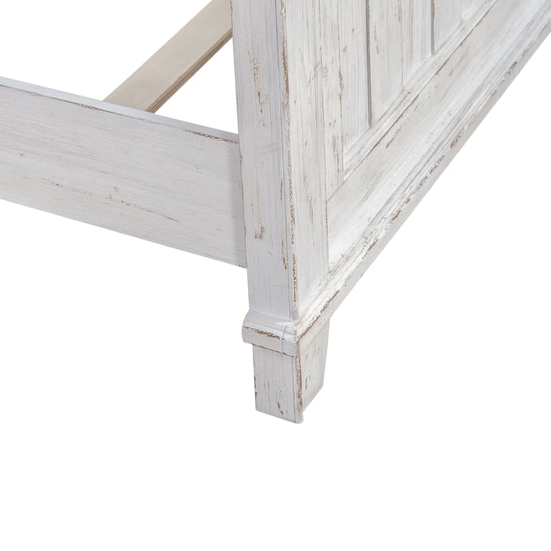 River Place Riverstone White & Tobacco Panel Bed