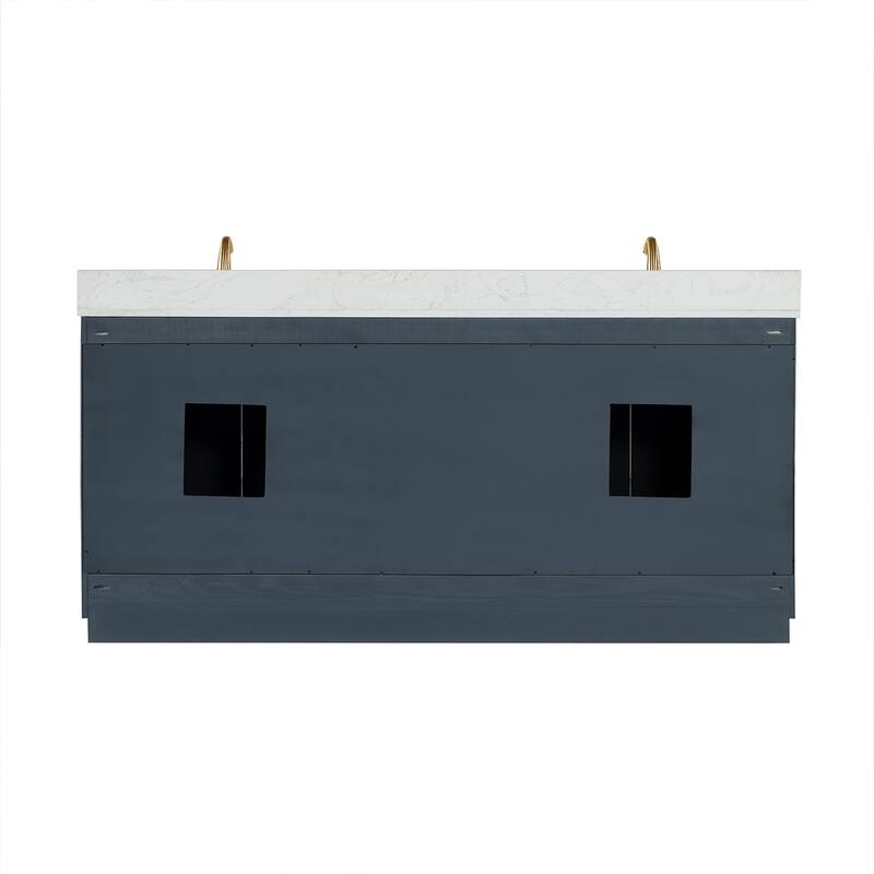 Altair Gazsi Bathroom Vanity with Composite Stone Countertop without Mirror