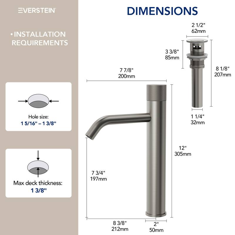 Modern Single Hole Bathroom Faucet,Deck Mount Sink Faucet