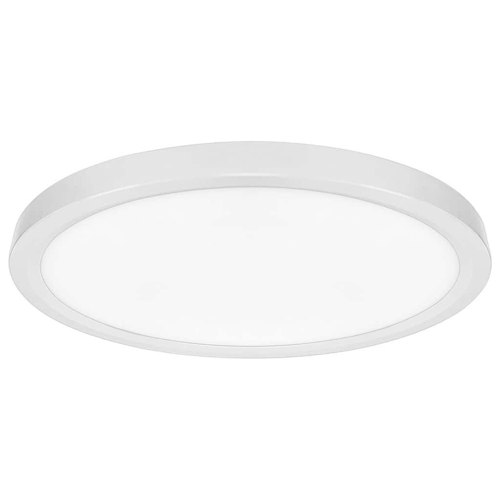 Luxrite 7 Inch LED Flush Mount Ceiling Light, 15W 1000LM, 5CCT Selectable 2700K-5000K, Dimmable, Damp Rated