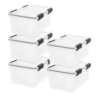 19 Qt. Weathertight Storage Box in Clear (5-Pack) - Bed Bath & Beyond ...
