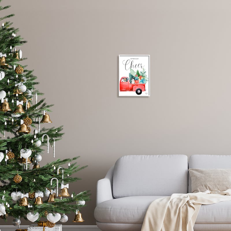 Stupell Spread Cheer Truckload Christmas Gifts Presents Pets Framed ...
