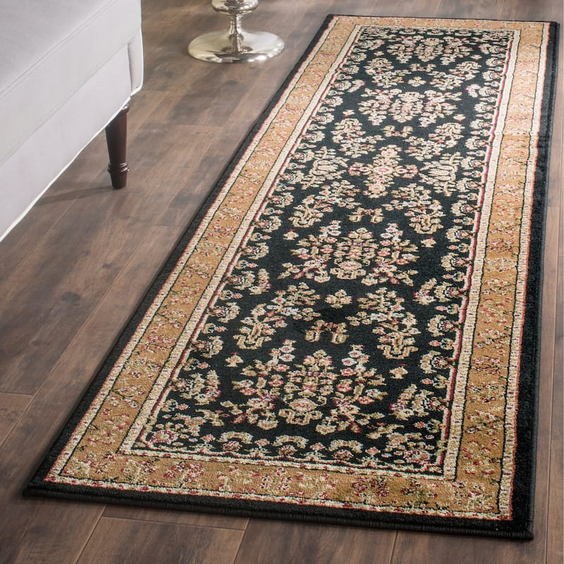 SAFAVIEH Lyndhurst Kuralay Traditional Oriental Rug - 2'3" x 8' Runner - Black/Tan - Runner