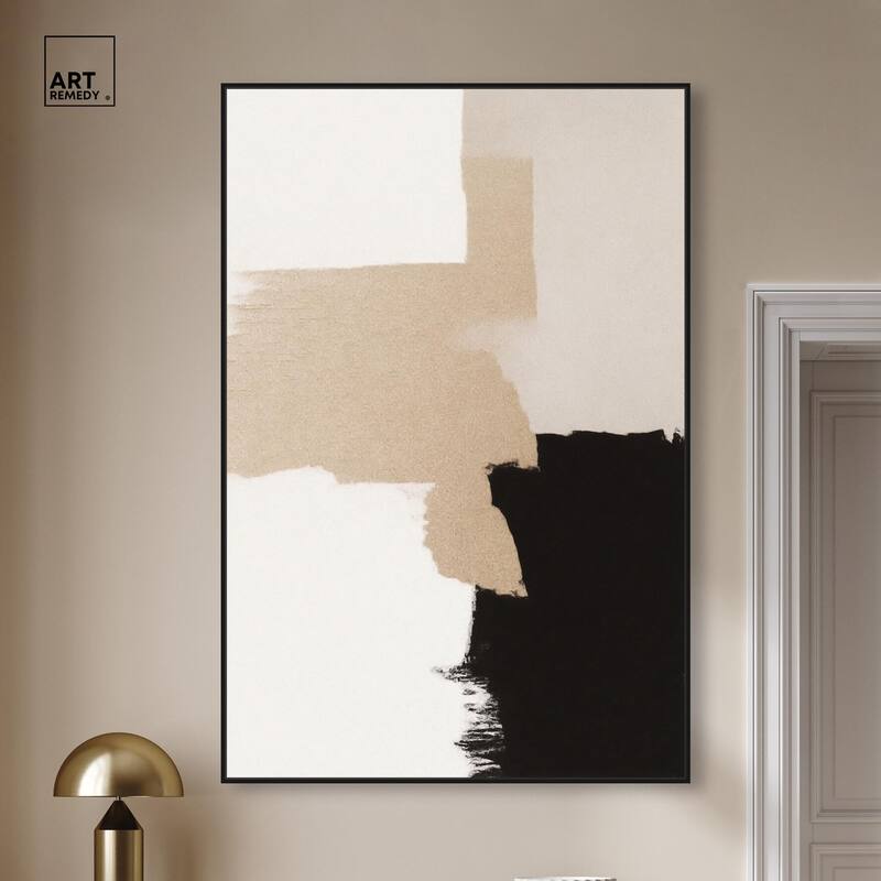 Beige and Black II Canvas by Art Remedy