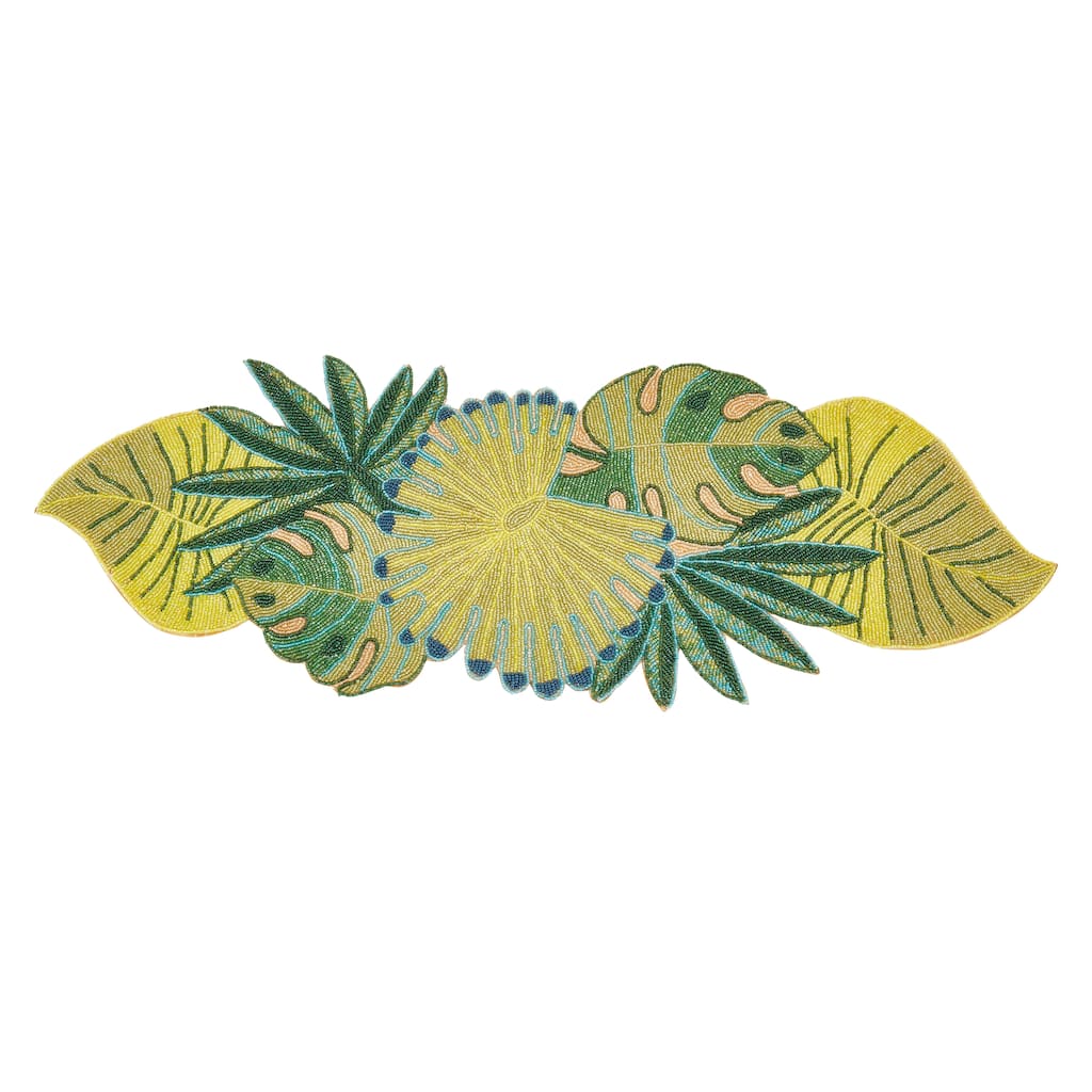 Table Runner with Colored Tropical Design - 13"x36"