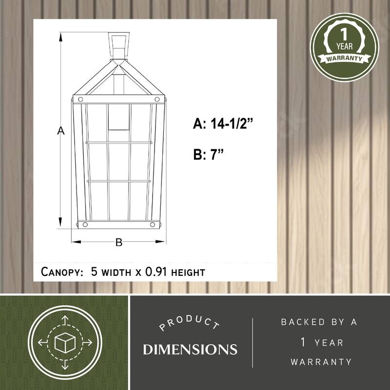Gage 7-in Black Outdoor Farmhouse Wire Cage Pendant, 1-Light Hanging Ceiling Light with Clear Glass Panels
