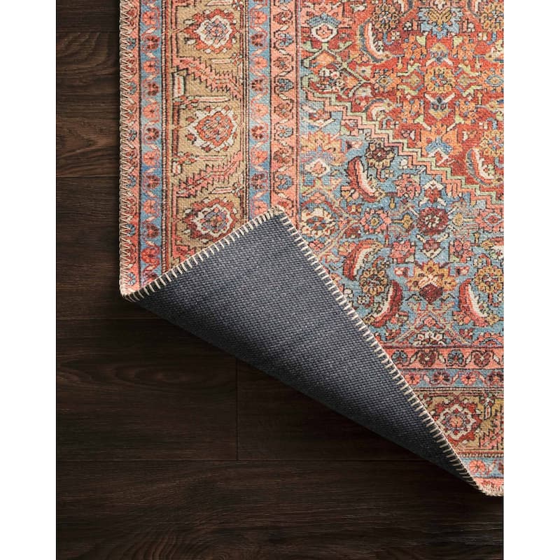 Alexander Home Tremezzina Printed Diamond Boho Distressed Rug