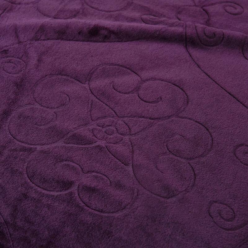 Queen Embossed Mink Flannel Blanket