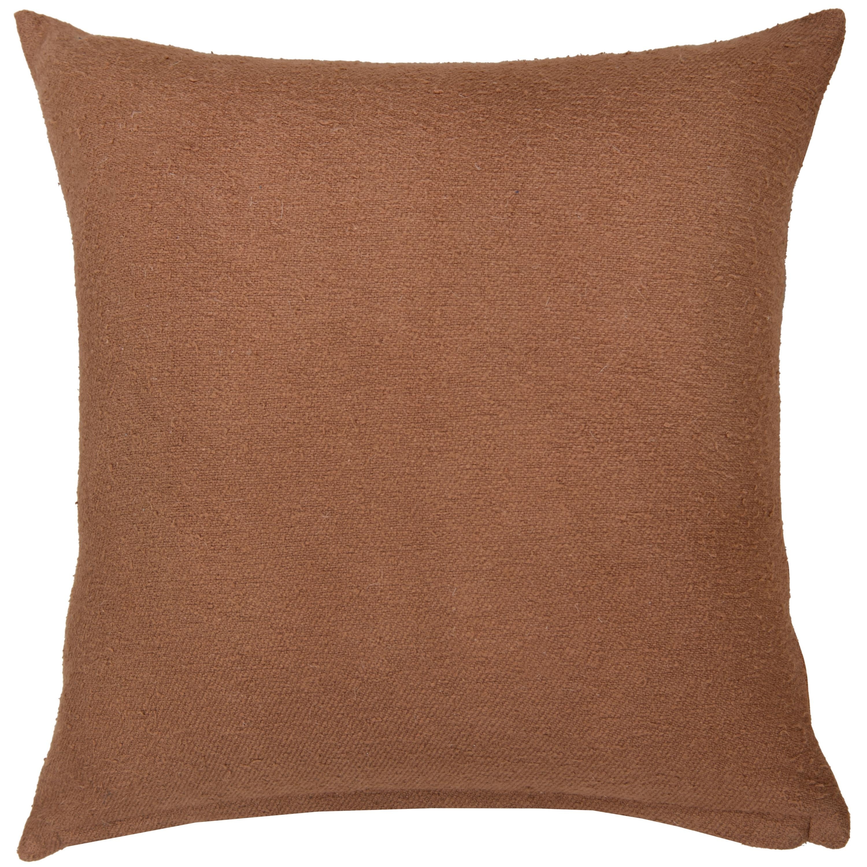 Rizzy Home Vegan Leather Stitched Throw Pillow, 20x20