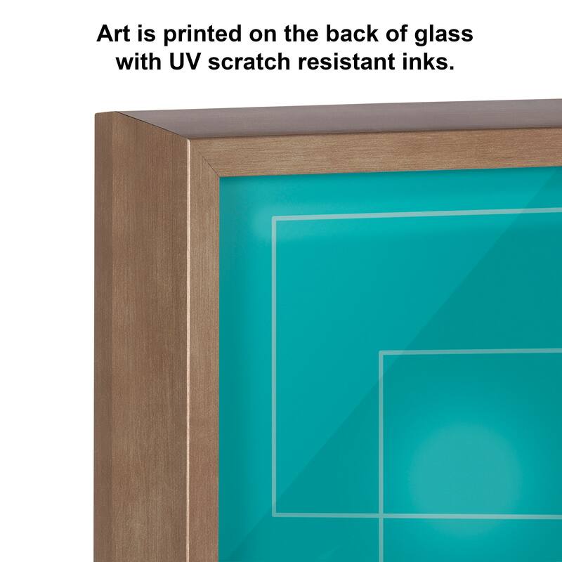 Kate and Laurel Blake Mojito Framed Printed Glass by Amber Leaders Designs