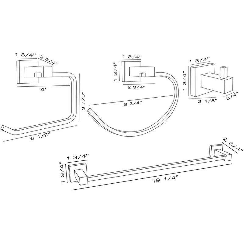 Dyconn Faucet Vienna Series Bathroom Accessory Set in Gold